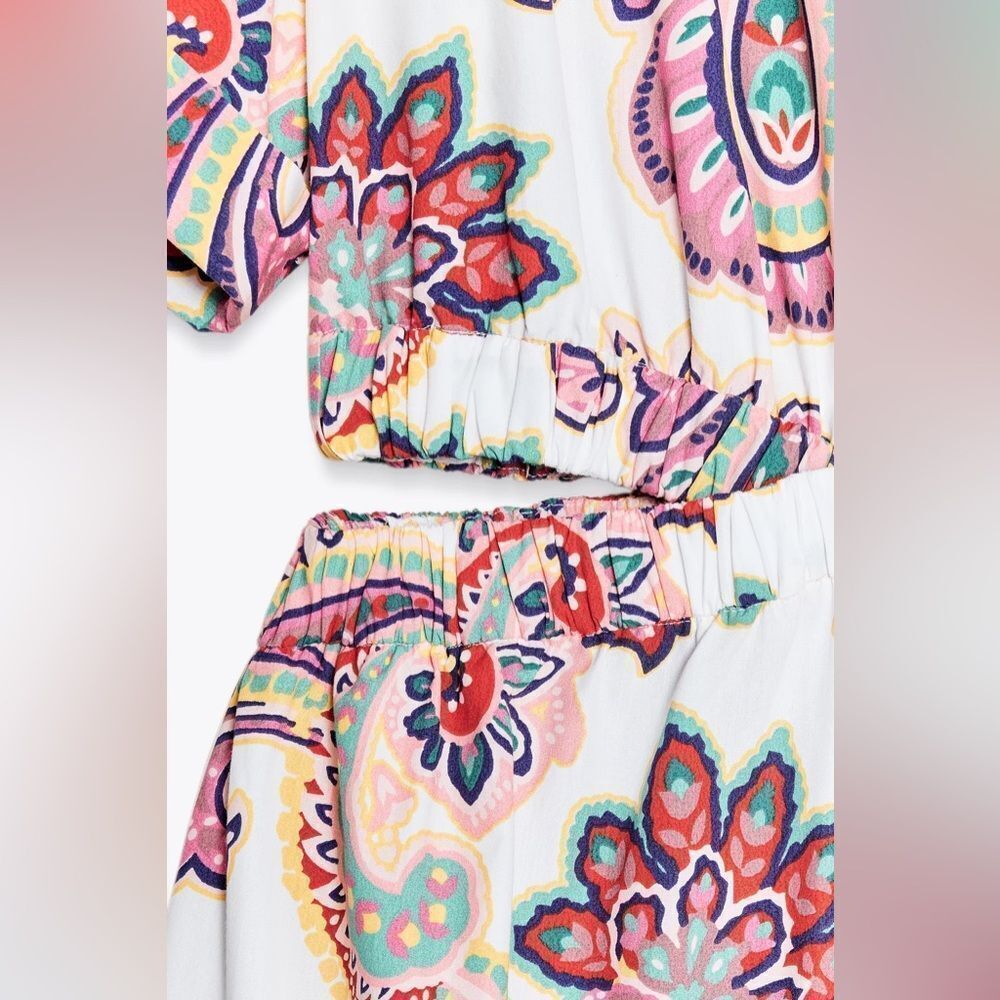 ZARA CUT OUT PRINTED POPLIN DRESS - Picture 10 of 12